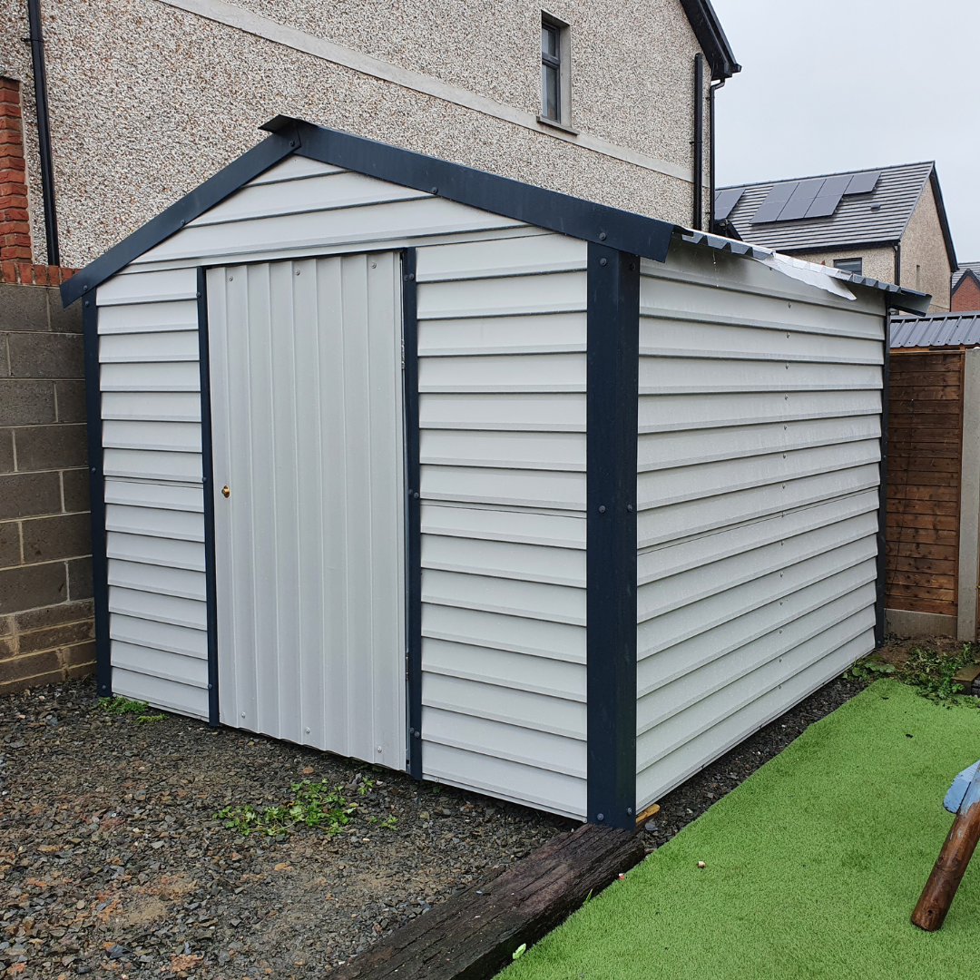 Goosewing Grey PVC Coated Steel Shed