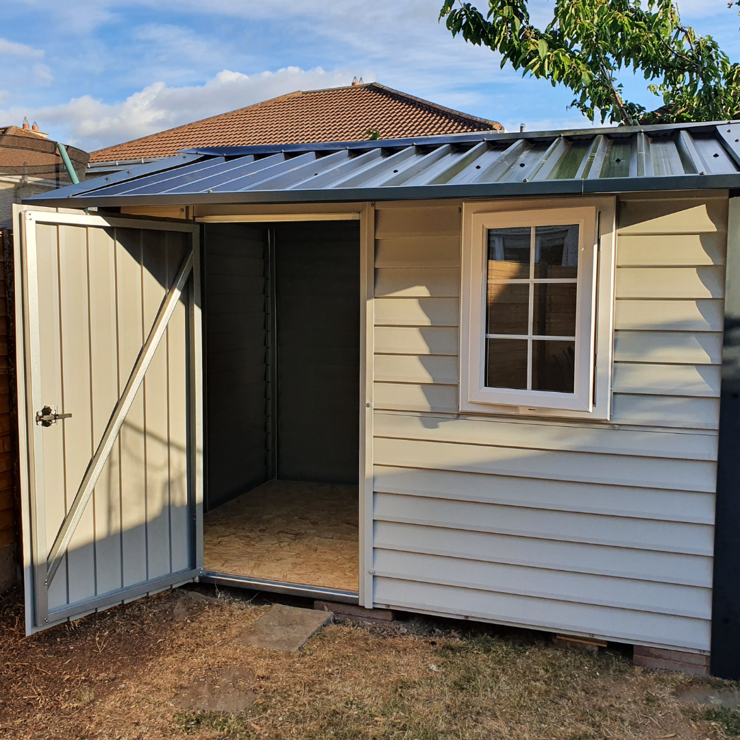 Goosewing Grey PVC Coated Steel Shed