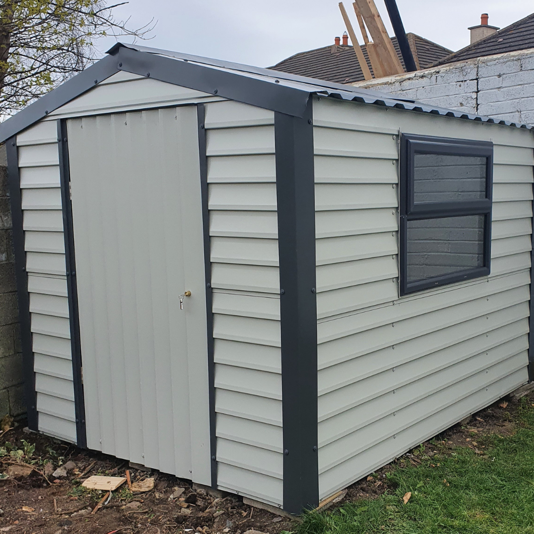 Goosewing Grey PVC Coated Steel Shed