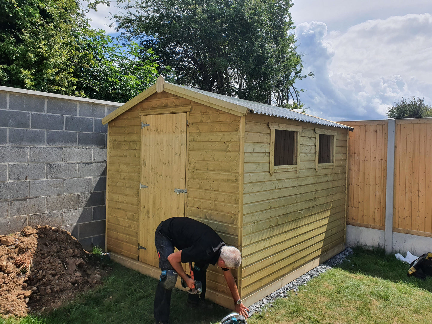 10x8 Rustic Storm Force Shed - 2 windows