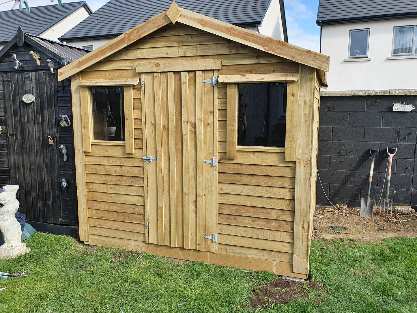 12ft x 10ft Rustic Storm Force - 2 windows