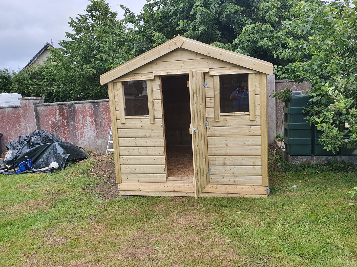12ft x 8ft Shiplap Storm Force shed - 2 windows