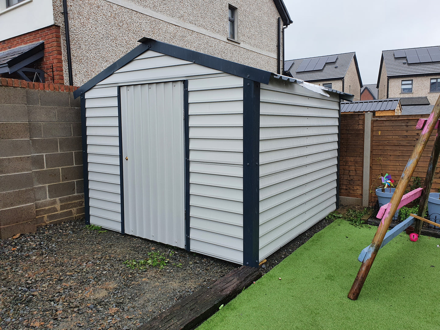 13ft4 x9ft6 PVC Coated Steel Shed