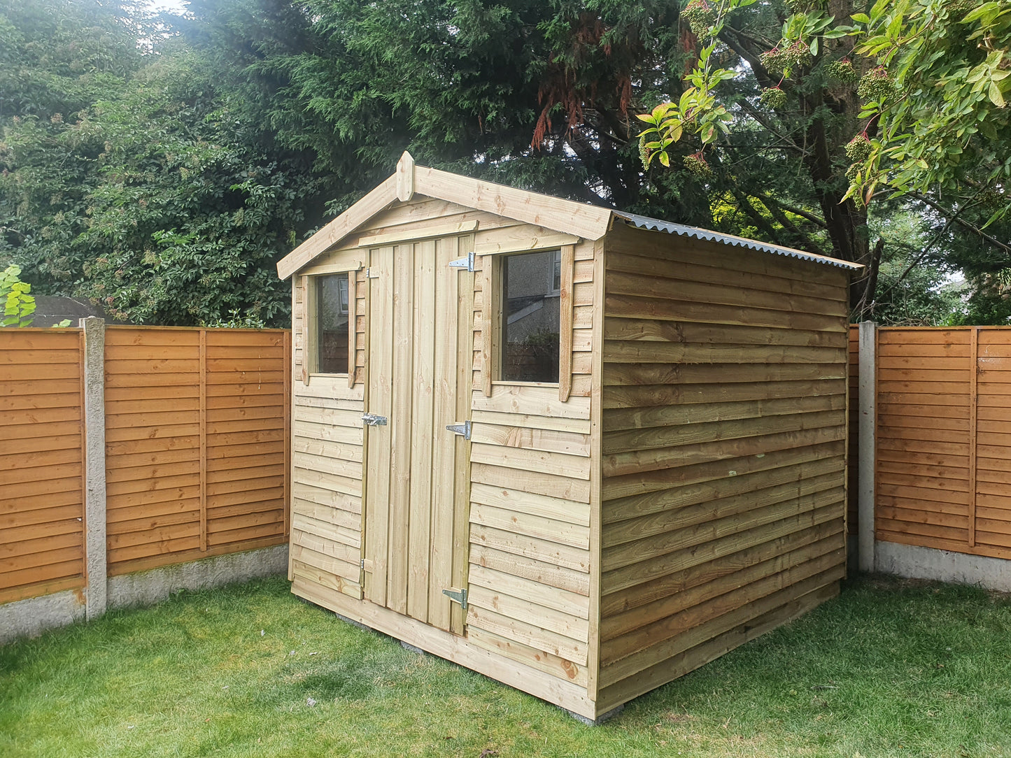 8ft x 8ft Rustic Storm Force Shed - 2 windows