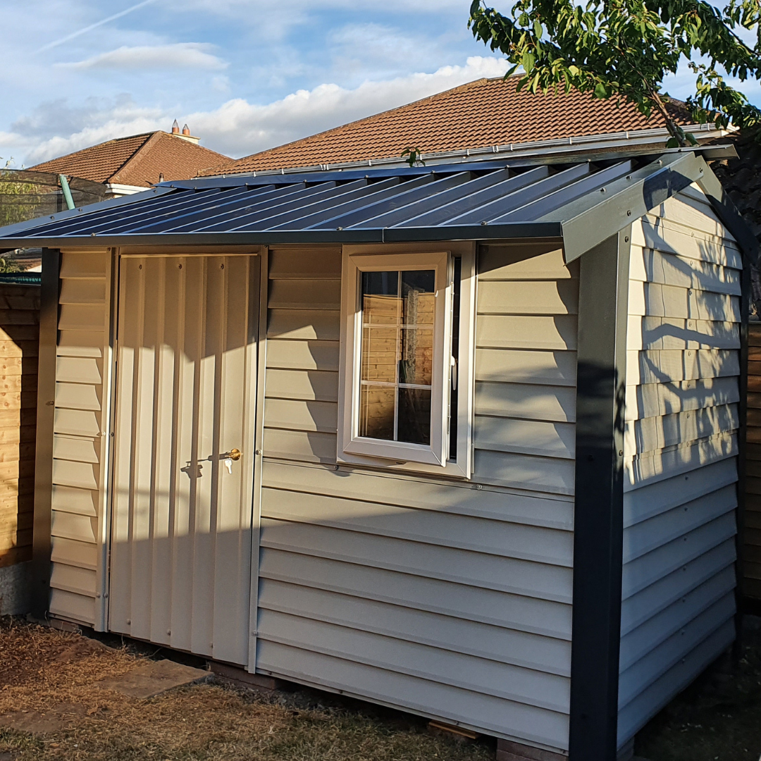 Goosewing Grey PVC Coated Steel Shed