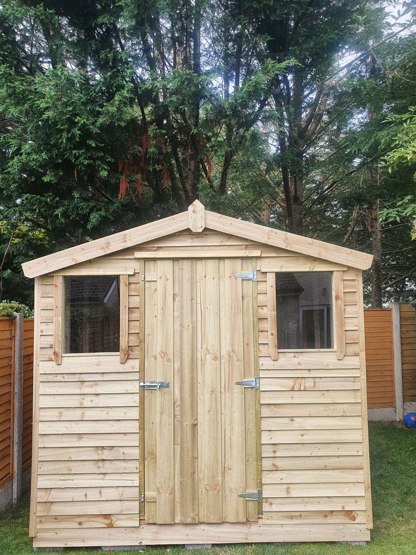 8ft x 8ft Rustic Storm Force Shed - 2 windows